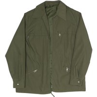 Mens Green Plain Zip Jacket M Polyester Blend Classic Casual Lightweight Mens Green Plain Zip Jacket M Polyester Blend Classic Casual Lightweight