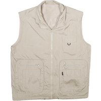 BOASI Mens Beige & Cream Reversible Synthetic Outdoor Jacket Zip Vest Plain BOASI Mens Beige & Cream Reversible Synthetic Outdoor Jacket Zip Vest Plain