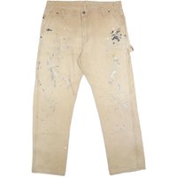 DICKIES Mens Regular Fit Beige Denim Jeans W L Workwear Utility Paint DICKIES Mens Regular Fit Beige Denim Jeans W L Workwear Utility Paint