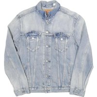 LEVI’S Mens Blue Denim Jacket L Cotton Blend Button Closure Classic Outerwear