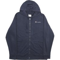 CHAMPION Mens Navy Blue Full Zip Hoodie L Cotton Blend Casual Sweatshirt CHAMPION Mens Navy Blue Full Zip Hoodie L Cotton Blend Casual Sweatshirt