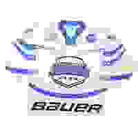 Mens White Blue Ochsner Hockey Academy Graphic Shirt Long Sleeve V Mens White Blue Ochsner Hockey Academy Graphic Shirt Long Sleeve V