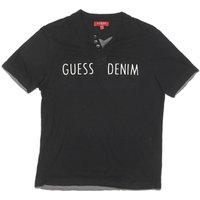 GUESS Mens Black Cotton Blend Graphic Shirt M Short Sleeve Henley Neck Casual GUESS Mens Black Cotton Blend Graphic Shirt M Short Sleeve Henley Neck Casual