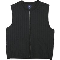 GAP Mens Black Quilted Zip Jacket Polyester Blend Lightweight Vest GAP Mens Black Quilted Zip Jacket Polyester Blend Lightweight Vest