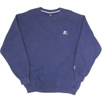 STARTER Mens Blue Crew Neck L Cotton Blend Sweatshirt Pullover Casual Retro STARTER Mens Blue Crew Neck L Cotton Blend Sweatshirt Pullover Casual Retro