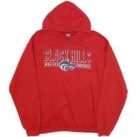 GILDAN Mens Red Black Hills Wolves Football Pullover Hoodie M Sports Graphic GILDAN Mens Red Black Hills Wolves Football Pullover Hoodie M Sports Graphic