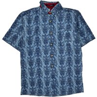 Tommy Hilfiger Short Sleeve Shirt – Large Blue Cotton Tommy Hilfiger Short Sleeve Shirt – Large Blue Cotton