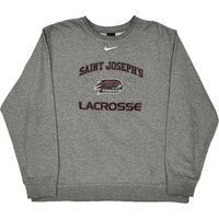 Saint Joseph’S Hawks Lacrosse Nike College Sweatshirt – Grey Cotton Blend Saint Joseph’S Hawks Lacrosse Nike College Sweatshirt – Grey Cotton Blend