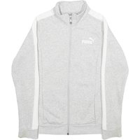 PUMA Mens Grey & White Cotton Blend Zip Jacket S Casual Sportswear Track PUMA Mens Grey & White Cotton Blend Zip Jacket S Casual Sportswear Track