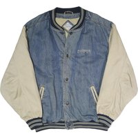 GEAR FOR SPORTS Mens Blue & Cream Denim Button Jacket L Cotton Blend Casual GEAR FOR SPORTS Mens Blue & Cream Denim Button Jacket L Cotton Blend Casual