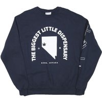 CHAMPION Mens Navy The Biggest Little Dispensary Crew Neck L Sweatshirt Cotton CHAMPION Mens Navy The Biggest Little Dispensary Crew Neck L Sweatshirt Cotton