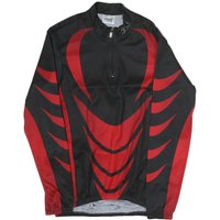 I Mens Black & Red Sports Graphic Shirt Long Sleeve Zip Polyester