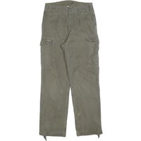 Mens Regular Fit Button Closure Beige Cotton Blend Cargo Trousers W L Casual Mens Regular Fit Button Closure Beige Cotton Blend Cargo Trousers W L Casual