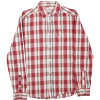 WRANGLER Mens Red & White Checked Shirt M Cotton Blend Casual Long Sleeve WRANGLER Mens Red & White Checked Shirt M Cotton Blend Casual Long Sleeve
