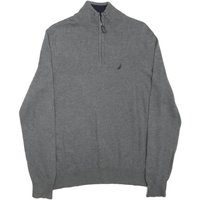 NAUTICA Mens Grey Patterned Pullover Crew Neck Basic Knit S Cotton Blend Jumper NAUTICA Mens Grey Patterned Pullover Crew Neck Basic Knit S Cotton Blend Jumper