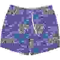 NAUTICA Mens Shorts Blue & Coral Palm Tree Print L W Summer Beach Swimwear