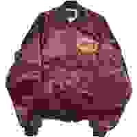 PLA JAC Mens Maroon Bomber S Nylon Plain Travel Logo Zip Jacket Satin Finish PLA JAC Mens Maroon Bomber S Nylon Plain Travel Logo Zip Jacket Satin Finish