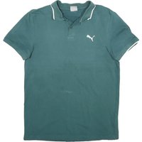 PUMA Mens Green Polo Shirt Short Sleeve Plain M Cotton Blend Sport Casual PUMA Mens Green Polo Shirt Short Sleeve Plain M Cotton Blend Sport Casual