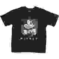 DISNEY Mens Black Mickey Graphic Shirt Short Sleeve Crew Neck Cotton DISNEY Mens Black Mickey Graphic Shirt Short Sleeve Crew Neck Cotton