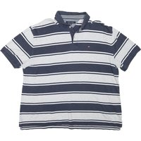 TOMMY HILFIGER Mens Navy & Grey Striped Short Sleeve Polo Shirt Classic TOMMY HILFIGER Mens Navy & Grey Striped Short Sleeve Polo Shirt Classic