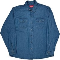 Wrangler Denim Shirt – Blue Cotton Wrangler Denim Shirt – Blue Cotton