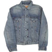 LEVI’S Mens Blue Denim Jacket L Cotton Blend Classic Button Closure Casual