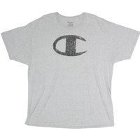 CHAMPION Mens Grey Cotton Shirt Short Sleeve Crew Neck Large Logo Print CHAMPION Mens Grey Cotton Shirt Short Sleeve Crew Neck Large Logo Print