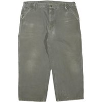 CARHARTT Mens Cotton Blend Grey Regular Straight Trousers W L Workwear Zip CARHARTT Mens Cotton Blend Grey Regular Straight Trousers W L Workwear Zip