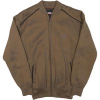 DARREN BRASS Mens Brown Zip Jacket Cotton Blend Plain Casual Smart DARREN BRASS Mens Brown Zip Jacket Cotton Blend Plain Casual Smart