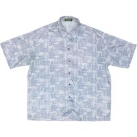 Mens Blue Grey Casual Shirt Polyester Blend Short Sleeve Button Down Mens Blue Grey Casual Shirt Polyester Blend Short Sleeve Button Down