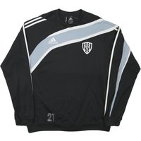 ADIDAS Mens Black & Grey Football Club Crest Crew Neck L Sweatshirt Long Sleeve ADIDAS Mens Black & Grey Football Club Crest Crew Neck L Sweatshirt Long Sleeve