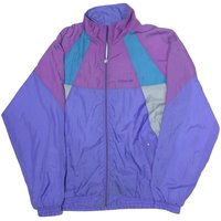 ADIDAS Mens Purple & Blue Colourblock Track Jacket M Polyester Athletic Zip ADIDAS Mens Purple & Blue Colourblock Track Jacket M Polyester Athletic Zip