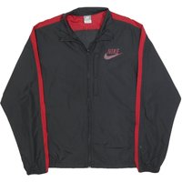 NIKE Mens Black & Red Jacket L Polyester Zip Sportswear Windbreaker NIKE Mens Black & Red Jacket L Polyester Zip Sportswear Windbreaker