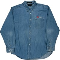 Cook Logo Tommy Hilfiger Denim Shirt – Blue Cotton Cook Logo Tommy Hilfiger Denim Shirt – Blue Cotton
