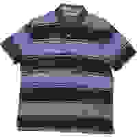 TOMMY HILFIGER Mens Blue & Navy Striped Short Sleeve Polo Shirt M Classic Fit TOMMY HILFIGER Mens Blue & Navy Striped Short Sleeve Polo Shirt M Classic Fit