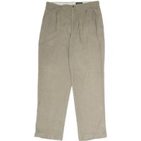 EDDIE BAUER Mens Classic Cotton Beige Zip Trousers W L Casual Easy Wear EDDIE BAUER Mens Classic Cotton Beige Zip Trousers W L Casual Easy Wear