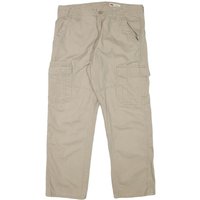 WRANGLER Mens Relaxed Beige Cargo Trousers W L Cotton Blend Zip Closure WRANGLER Mens Relaxed Beige Cargo Trousers W L Cotton Blend Zip Closure
