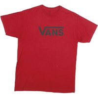 VANS Mens Red Classic Logo Shirt L Short Sleeve Crew Neck Cotton Casual VANS Mens Red Classic Logo Shirt L Short Sleeve Crew Neck Cotton Casual