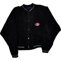 Guess Spellout Varsity Jacket – Small Black Polyester Guess Spellout Varsity Jacket – Small Black Polyester