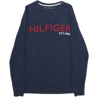 TOMMY HILFIGER Mens Blue Hilfiger Est Crew Neck Sweatshirt Cotton TOMMY HILFIGER Mens Blue Hilfiger Est Crew Neck Sweatshirt Cotton