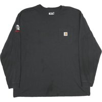 CARHARTT Mens Black Long Sleeve Crew Neck Pocket Shirt Durable Workwear CARHARTT Mens Black Long Sleeve Crew Neck Pocket Shirt Durable Workwear