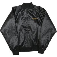 AUBURN SPORTSWEAR Mens Black Satin Bomber Jacket Polyester Blend Labourers AUBURN SPORTSWEAR Mens Black Satin Bomber Jacket Polyester Blend Labourers