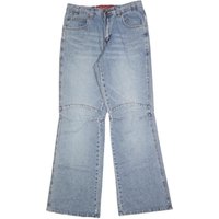 Mens Light Blue Regular Fit Wide-Leg Denim Cotton Blend Jeans W L Zip Mens Light Blue Regular Fit Wide-Leg Denim Cotton Blend Jeans W L Zip