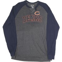 NFL Mens Grey & Blue Chicago Bears Long Sleeve Henley Shirt L Cotton NFL Mens Grey & Blue Chicago Bears Long Sleeve Henley Shirt L Cotton