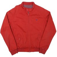 JOHN ASHFIELD Mens Red Bomber Jacket S Cotton Blend Plain Casual Zip JOHN ASHFIELD Mens Red Bomber Jacket S Cotton Blend Plain Casual Zip