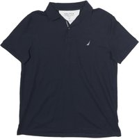 NAUTICA Mens Navy Blue Slim Fit Short Sleeve Plain Polo Shirt Classic NAUTICA Mens Navy Blue Slim Fit Short Sleeve Plain Polo Shirt Classic