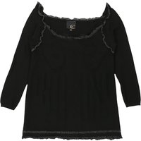Just Cavalli Long Sleeve Top – Small Black Polyester Just Cavalli Long Sleeve Top – Small Black Polyester