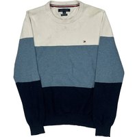 Tommy Hilfiger Striped Jumper – Small Blue Cotton Tommy Hilfiger Striped Jumper – Small Blue Cotton