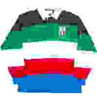 LANSDOWNE Federazione Italiana Rugby Mens Polo Shirt Green Striped Long Sleeve LANSDOWNE Federazione Italiana Rugby Mens Polo Shirt Green Striped Long Sleeve