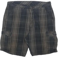 WRANGLER Mens Casual Shorts Blue & Brown Plaid L W Cargo Pockets WRANGLER Mens Casual Shorts Blue & Brown Plaid L W Cargo Pockets